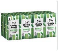 The Cheeky Panda Bamboo Pocket Tissues, 8 Pack of 10 Hypoallergenic Tissues, Ultra Soft, 3-Ply, White, Travel Size