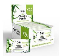 The Cheeky Panda - Facial Wipes, Rose Scented | Bulk Box of 24 Packs (25 Wipes per Pack, 600 Wipes Total) | Make Up Remover, Hypoallergenic, Eco-Friendly, Super Soft, Kind to Skin & Sustainable