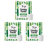 The Cheeky Panda - Luxury Bamboo Toilet Tissues | Single Pack (4 Rolls) | 3 Ply, 200 Sheets, Hypoallergenic, Plastic-Free, Eco-Friendly, Super Soft, Strong & Sustainable (Pack of 3)