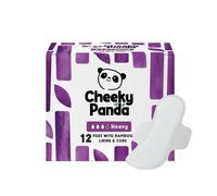 The Cheeky Panda Organic Sanitary Towels for Women Ãâ‚âœ Heavy Flow Ãâ‚âœ 12 Organic Pads Per Pack - with Bamboo Pads and Core