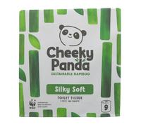 The Cheeky Panda Bamboo Toilet Roll Tissue Paper 9 Rolls 3ply - Sustainable, Skin Friendly, Soft, Super Absorbent