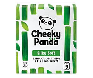 The Cheeky Panda Toilet Roll 3 Ply PFTOILT9X5 9 Rolls of 200 Sheets