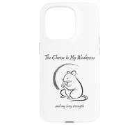 The Cheese Is My Weakness Funny Rat Lost in deep Thought Case for iPhone 15 Pro