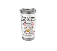The Cheese is My Weakness Japanese Edo Art Rat Vintage Meme Stainless Steel Insulated Tumbler