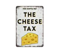 The Cheese Tax Song Wall Art Lover Cheese Song Art Funny Dog Art Metal Tin Sign Plaque Poster Vintage Wall Room Gift Aluminium Creative Novelty Unique Funny Art Decoration Tin Waterproof 8" x 12"