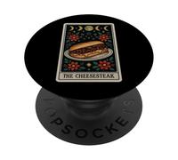 The Cheesesteaks Philly Cheesesteak Sandwich Tarot Card PopSockets Adhesive PopGrip