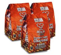 The Chemical Hut 12KG (X12, 1KG bags) of Instant Light The Bag BBQ Charcoal for Stoves BBQs Burner - Comes Anti-Bacterial Pen!