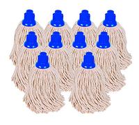 The Chemical Hut PY No12 - 182g Colour Coded Dual Screw & Push Fit Socket Mops (Blue, X10 Mop Heads)