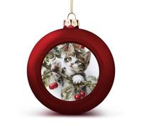 The Cherry And Little Cat Christmas Baubles Hanging 1PCS