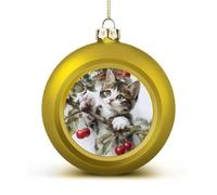 The Cherry And Little Cat Christmas Baubles Hanging 4PCS