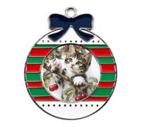 The Cherry And Little Cat Christmas Tree Ornaments Decor Circular