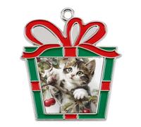 The Cherry And Little Cat Christmas Tree Ornaments Decor Trapezoid