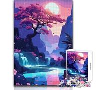 The Cherry Blossom Tree 1000 Piece Jigsaw Puzzles for Adults Interactive Cognitive Skill Game Unique Memorable Present Idea Size 38x26cm