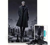 The Chess Master's Gambit Jigsaw Puzzles for Teenagers 1000 Piece Pure Logic Toy Quiet Calm Clean Cut Wall Art Decor (38x52cm)