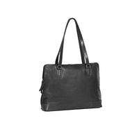 The Chesterfield Brand Flint Leather Shoulder Bag 37 cm Black, black, One size