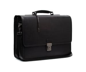 The Chesterfield Brand Glenwood Briefcases Messenger Leather 42 cm Laptop compartment black