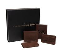 The Chesterfield Brand Wallet gift set 4-piece leather 12 cm brown