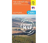 Explorer Active Ol16 The Cheviot Hills Map With Digital Version - Orange, Orange One Size