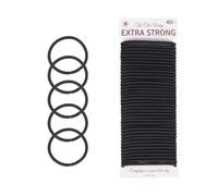 The Chic Way 40 Pcs Hair Bobbles, Elastic Hair Bands, Black Hair Ties, 4mm