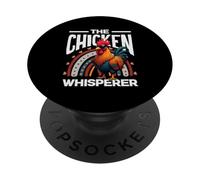 The Chicken Whisperer Cool Rooster Sunglasses Rainbow PopSockets Adhesive PopGrip