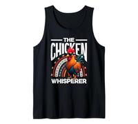 The Chicken Whisperer Cool Rooster Sunglasses Rainbow Tank Top