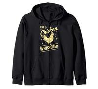 The Chicken Whisperer Funny Chicken Lover Farming Life Humor Zip Hoodie