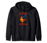 The Chicken Whisperer Funny Poultry Keeper Farmer Design Zip Hoodie