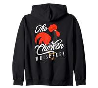 The Chicken Whisperer Rooster Farming Farmer Zip Hoodie