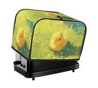 The chicks toaster cover is suitable for 2 small toaster covers with wide slots and comes with a storage pocket to meet diverse baking needs.