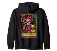 The Chihuahua Mom Tarot Card Funny Coffee Lover Dog Mama Zip Hoodie