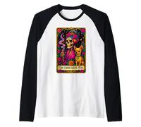 The Chihuahua Mom Tarot Card Funny Dog Mama Witchy Vibe Raglan Baseball Tee