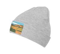 The Chihuahuan Desert Covering Part of Big Bend National Park Seamless Pattern Unisex Work Hats Cuffed Trawler Cap Soft Beanies for Skiing Running Cycling