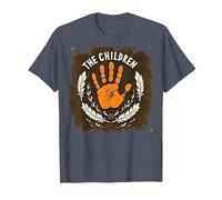 The Children: Inspirational Handprint Wreath Emblem T-Shirt, Men, Heather Blue, 6XL