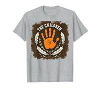 The Children: Inspirational Handprint Wreath Emblem T-Shirt, Men, Heather Grey, 6XL