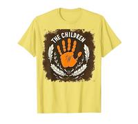 The Children: Inspirational Handprint Wreath Emblem T-Shirt, Men, Lemon, 3XL