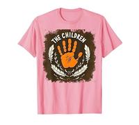 The Children: Inspirational Handprint Wreath Emblem T-Shirt, Men, Pink, 3XL