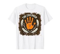 The Children: Inspirational Handprint Wreath Emblem T-Shirt, Men, White, 6XL