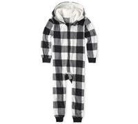 The Children's Place Baby Kids One Piece Family Matching Holiday Pajama Sets Fleece Black/White Check X-Large