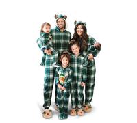 The Children's Place Baby Kids One Piece Family Matching Holiday Pajama Sets Fleece Moose Plaid Large