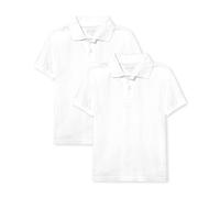 The Children's Place Boys' Short Sleeve Pique Polo,multipacks Shirt, White 5 Pack, M (Pack of 5)