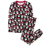 The Children's Place Family Matching Christmas Holiday Pajamas Sets, Snug Fit 100% Cotton, Adult, Big Kid, Toddler, Baby, Santa Allover, XXXL