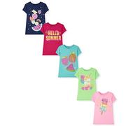 The Children's Place Girl's Assorted Everyday Short Sleeve Graphic T-Shirts,multipacks, Summer Foods 5 Pack, M (Pack of 3)