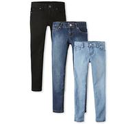 The Children's Place Girls' Super Skinny Jeans, Black/Indigo/Sky Blue 3-Pack, 10 (Pack of 3)