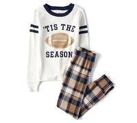 The Children's Place Unisex Baby Family Matching, Football Pyjama Sets, Cotton Pyjama Set, It's the season, Small (ADULT)