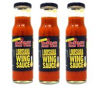 The Chilli Jam Man - Louisiana Wing Sauce - Heat Level 5/10-225ml - Pack of 3