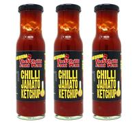 The Chilli Jam Man - Medium Chilli Jamato Ketchup - Heat level 4/10-225ml - Pack of 3