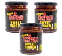 The Chilli Jam Man - Sweet Ginger - Heat Level 5/10-200g - Pack of 3