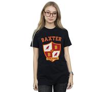 The Chilling Adventures Of Sabrina Women's Baxter Crest Cotton Boyfriend T-Shirt in Black | Size: 3XL The Chilling Adventures Of Sabrina Black 3XL