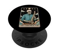 The Chiropractor Chiropractic Spine Skeleton Tarot Card PopSockets Adhesive PopGrip