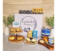 The Chocolate Chip and Raspberry Jam Cream Tea - 4 Person Deluxe Chocolate Chip Scones, Tea, Raspberry Jam, Clotted Cream & Biscuits, Elegant Packaging Gift - Birthday, Anniversary & Special Occasions